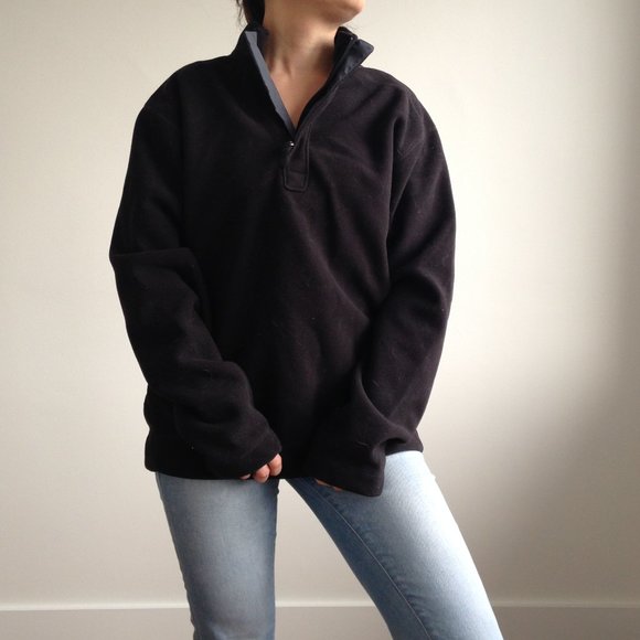 GAP - Black Quarter Zip Polar Fleece Pullover - Picture 2 of 8